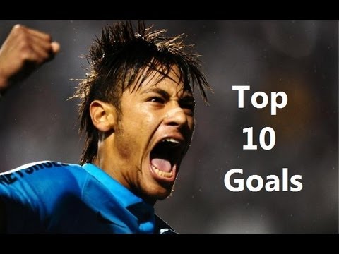 Coletânea de 10 dos melhores golos de Neymar!